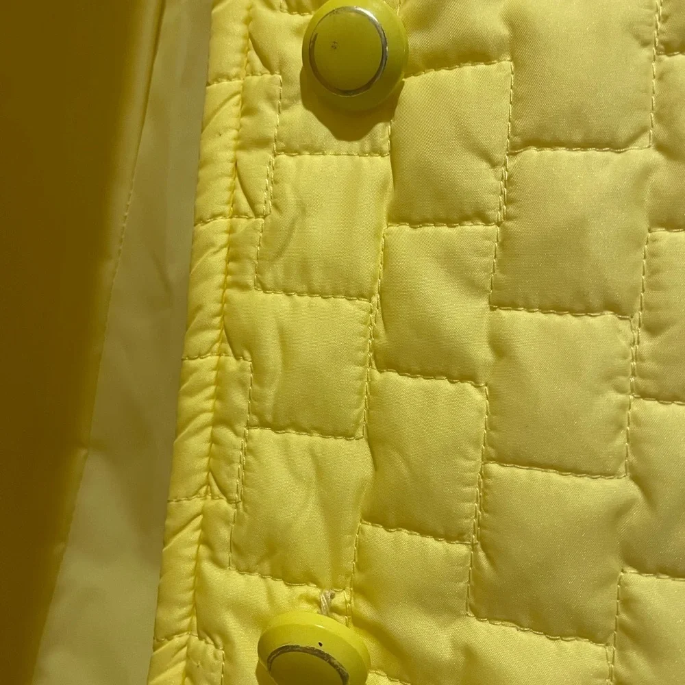 Vintage Mid century yellow puffer pea coat Fits like a small Label is Spindrift - Picture 6 of 7